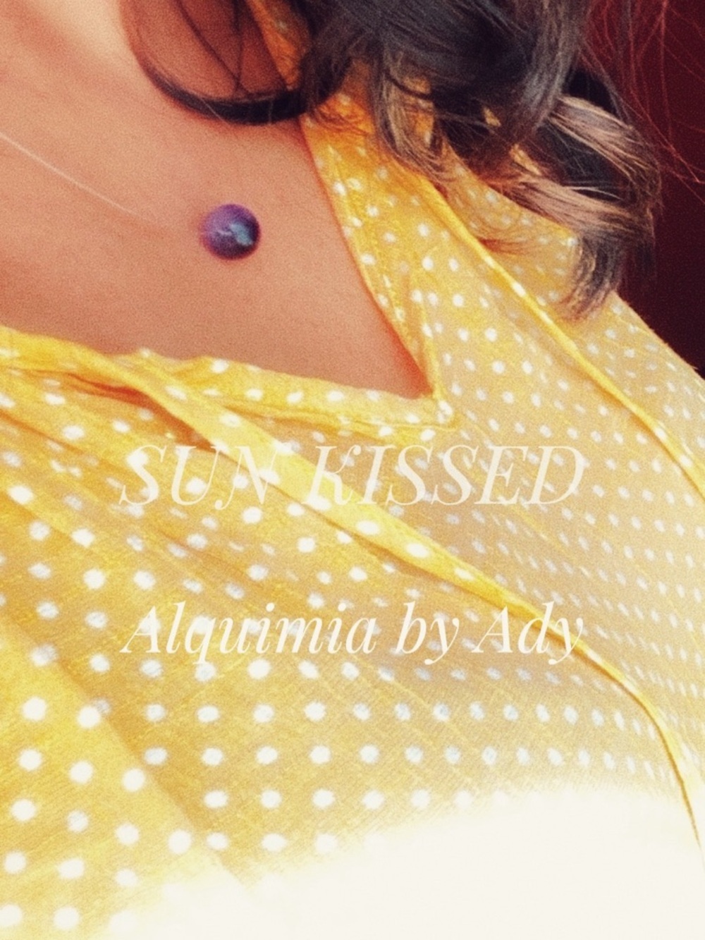 Floating amethyst Purple Pendant Necklace